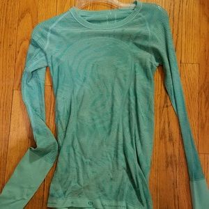 Lululemon Swiftly Tech Long Sleeved Top Mint Green